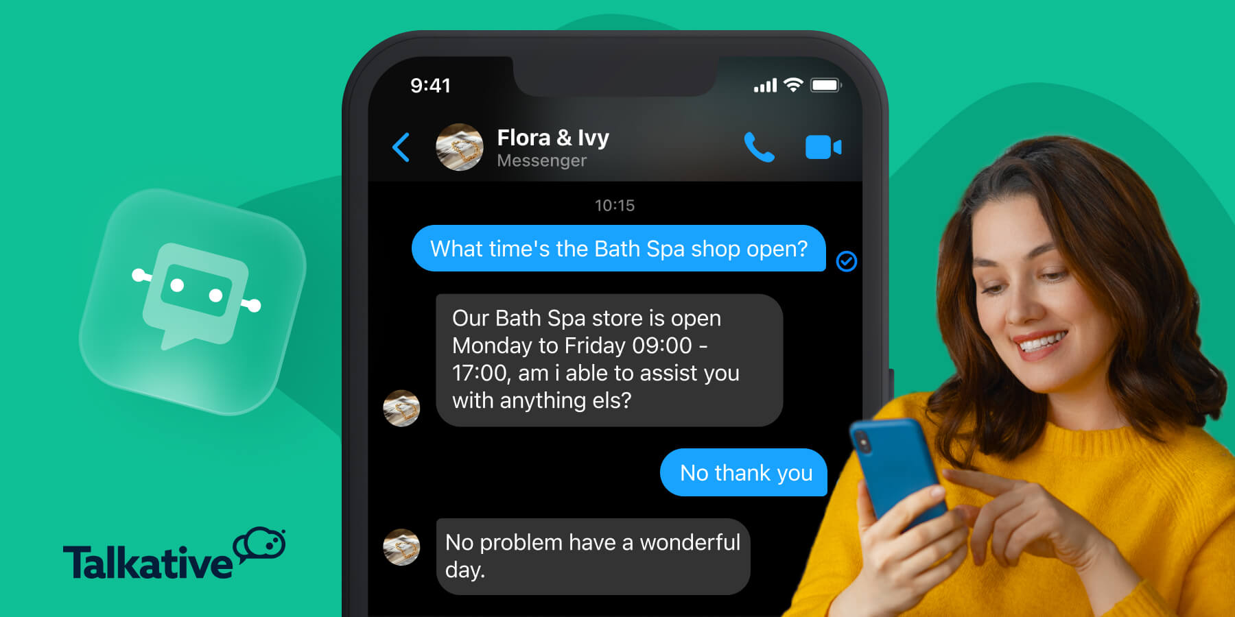 Customer service chatbot example
