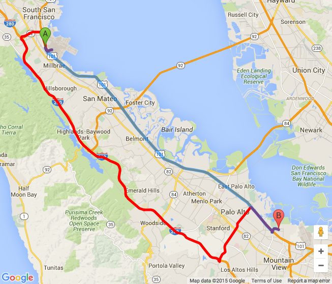 Mapping and traffic prediction example